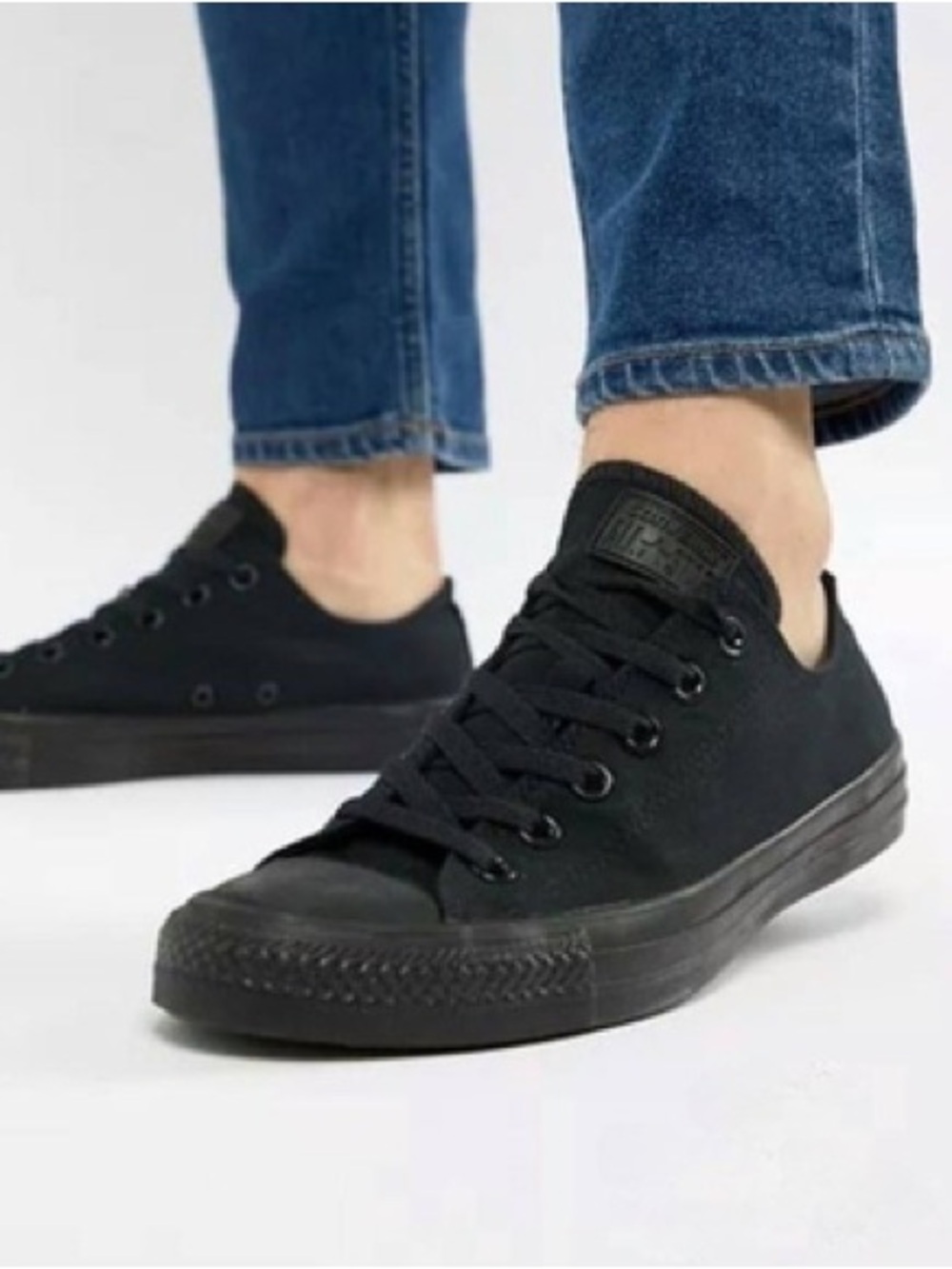 CONVERSE ALL STAR CHUCK TAYLOR LOW M5039 BLACK/ BLACK Sz Women’s 8